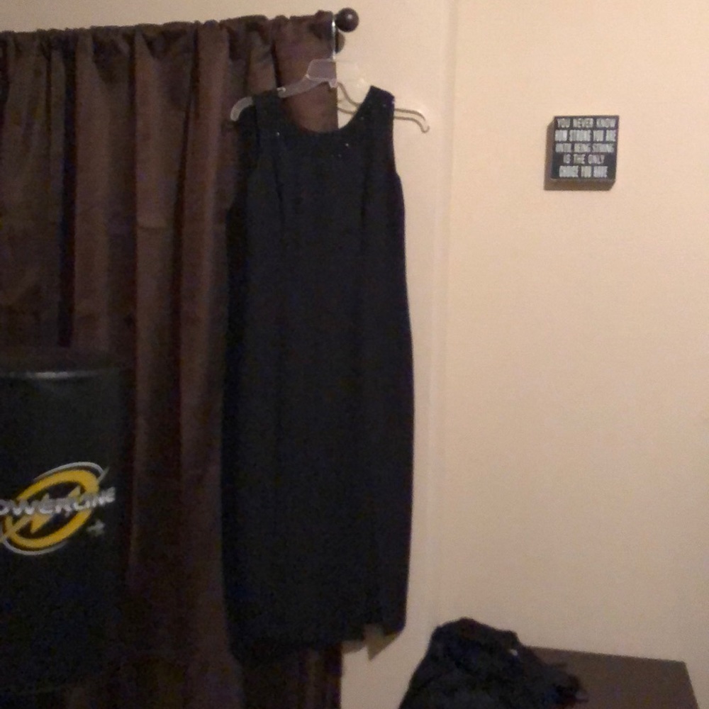 Black dress with slit